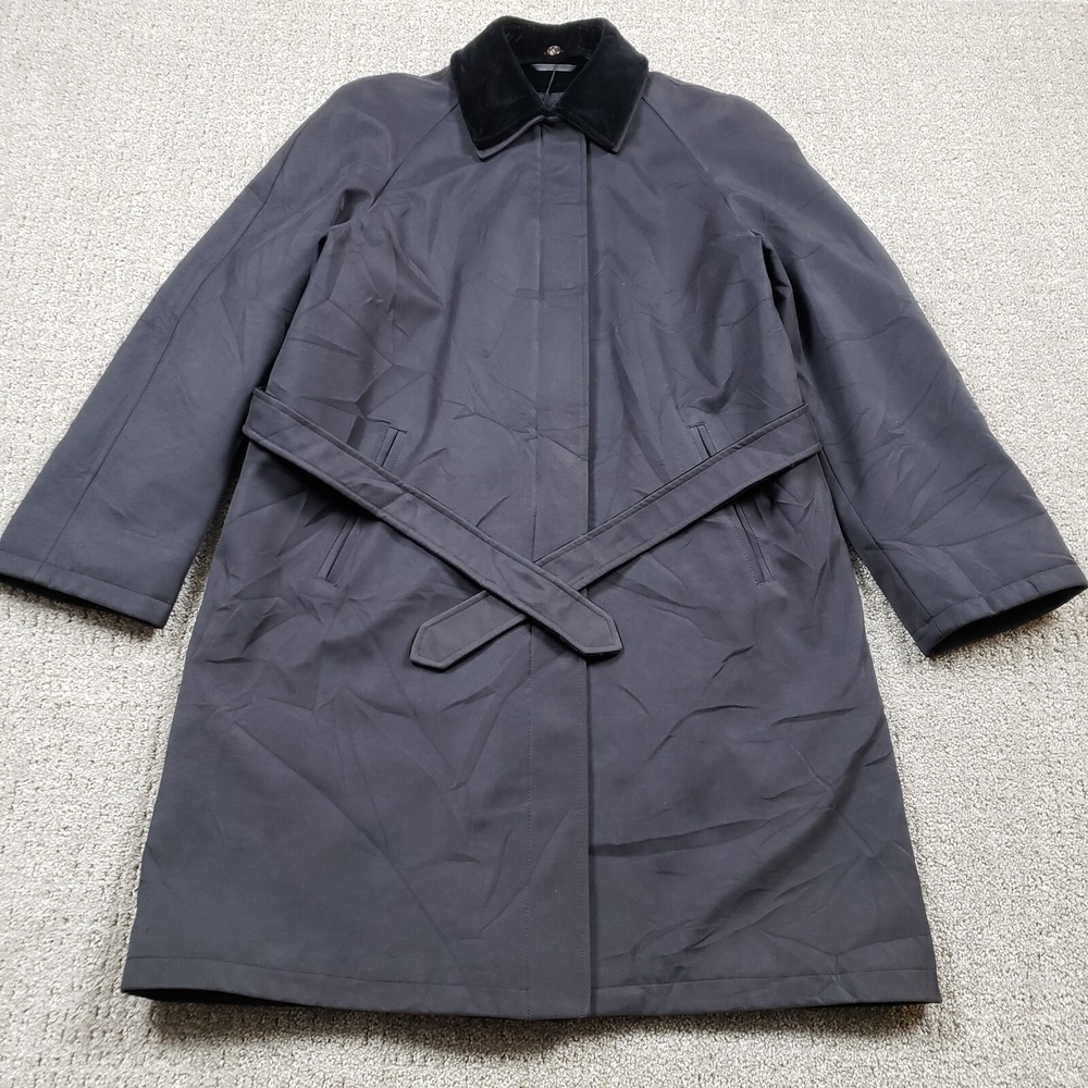 Valstar Milano Coat Mens size 46 Black Suede Vintage Classic Long Jacket